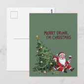 Vrolijke Dronken, Ik ben Kerstman Briefkaart (Voorkant / Achterkant)