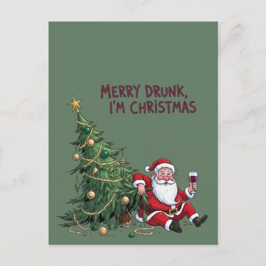 Vrolijke Dronken, Ik ben Kerstman Briefkaart (Voorkant)