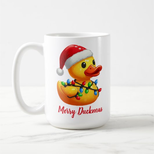 Vrolijke Duckmas, Santa Rubber Duck Kerstmis Koffiemok (Links)