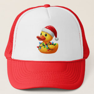 Vrolijke Duckmas, Santa Rubber Duck Kerstmis Trucker Pet