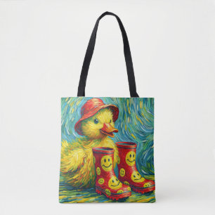 Vrolijke Ducky in Boots Canvas tas