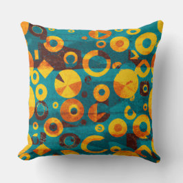 Vrolijke eclectische eigentijdse mid-eeuwse stijl kussen