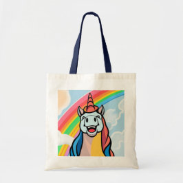 Vrolijke eenhoorn Canvas tas