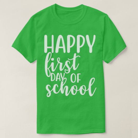 Vrolijke eerste dag als school t-shirt (Design voorkant)