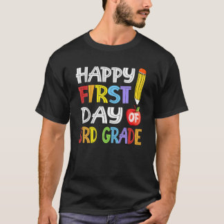 Vrolijke eerste dag van 3e graad Terug naar de sch T-shirt