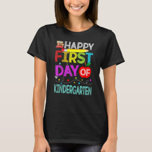 Vrolijke eerste dag van de kinderopvang naar schoo t-shirt