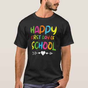 Vrolijke eerste dag van de school terug naar schoo t-shirt