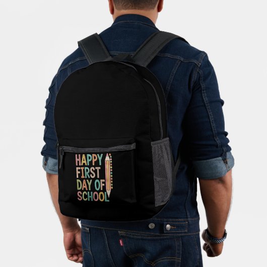 Vrolijke Eerste Dag van School Terug naar School Bedrukte Rugzak (Insitu (model))