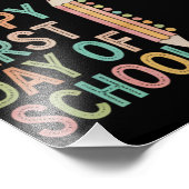 Vrolijke Eerste Dag van School Terug naar School Foto Afdruk (Hoek)