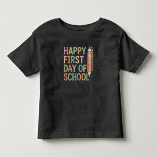Vrolijke Eerste Dag van School Terug naar School Kinder Shirts