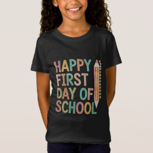 Vrolijke Eerste Dag van School Terug naar School T-shirt