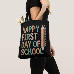 Vrolijke Eerste Dag van School Terug naar School Tote Bag