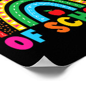 Vrolijke eerste dag van schoolleraar Terug naar sc Poster (Hoek)