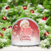 Vrolijke eerste kerst Baby foto's met mama Custom Sneeuwbol (Kerstmis)