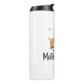 Vrolijke eerste moederdag 🦒 Giraffe + botervliege Thermosbeker (Gedraaid links)