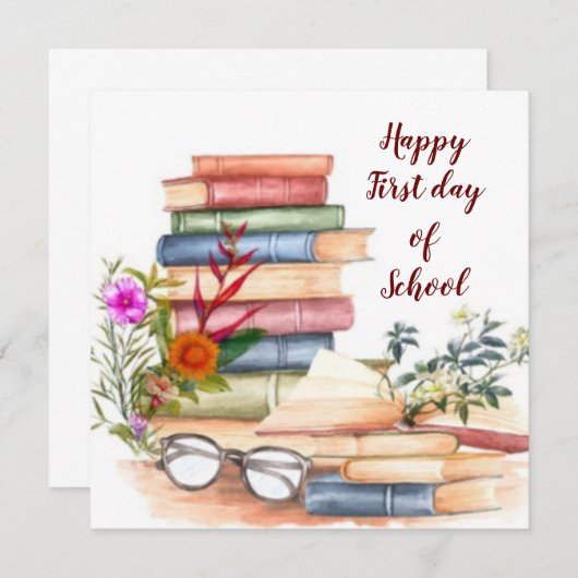 Vrolijke eerste schooldag (Voorkant / Achterkant)