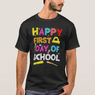 Vrolijke eerste schooldag terug naar school t-shirt