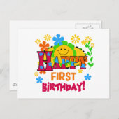 Vrolijke eerste verjaardag T-shirts en geschenken Briefkaart (Voorkant / Achterkant)