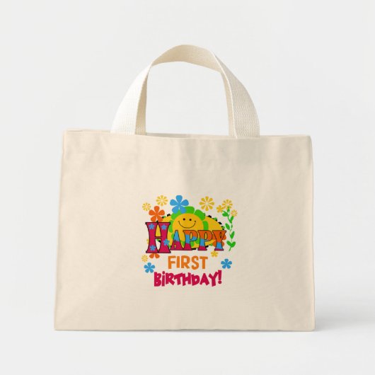 Vrolijke eerste verjaardag T-shirts en geschenken Mini Tote Bag (Voorkant)