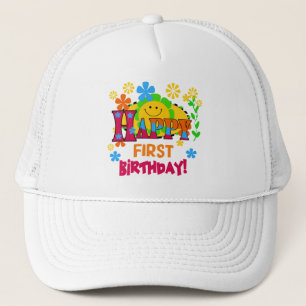 Vrolijke eerste verjaardag T-shirts en geschenken Trucker Pet