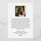 Vrolijke Elegant Gepersonaliseerde Gouden Zwart Fo Folie Feestdagenkaart (Achterkant)