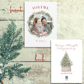 Vrolijke Elegant Krans Foto Kerst Kaart