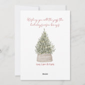 Vrolijke Elegant Krans Foto Kerst Kaart (Achterkant)