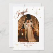 Vrolijke Elegante Foto Kerst Kaart (Voorkant)