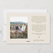 Vrolijke Elegante Script Crème Multi Foto Vakantie Feestdagenkaart (Achterkant)