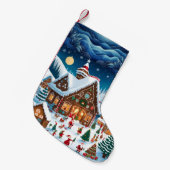 Vrolijke Elegantie: Feestelijke Kerstkous Kleine Kerstsok (Voorkant (Hangend))