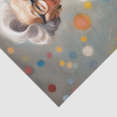 Vrolijke Elegantie: oude dame in kleurrijke tule r Tissuepapier (Detail)