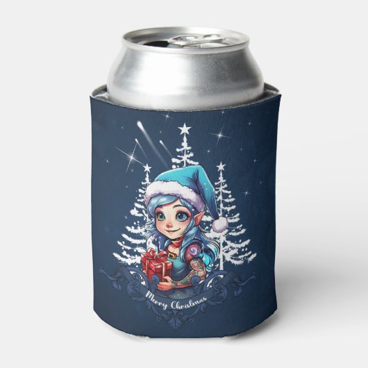 Vrolijke elf blikjeskoeler (Blikje Voorkant)