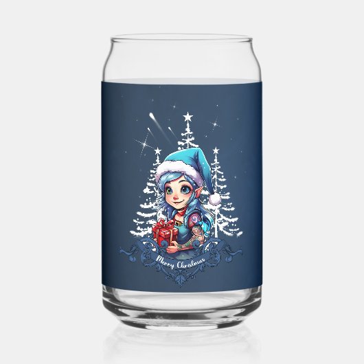 Vrolijke elf blikvorm glas (Voorkant)