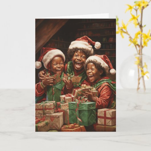 Vrolijke Elf Groet Kaart (Gele Bloem)