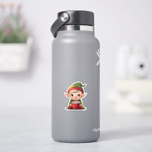 Vrolijke Elf Hot Cocoa Sticker