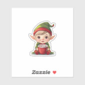 Vrolijke Elf Hot Cocoa Sticker (Vel)