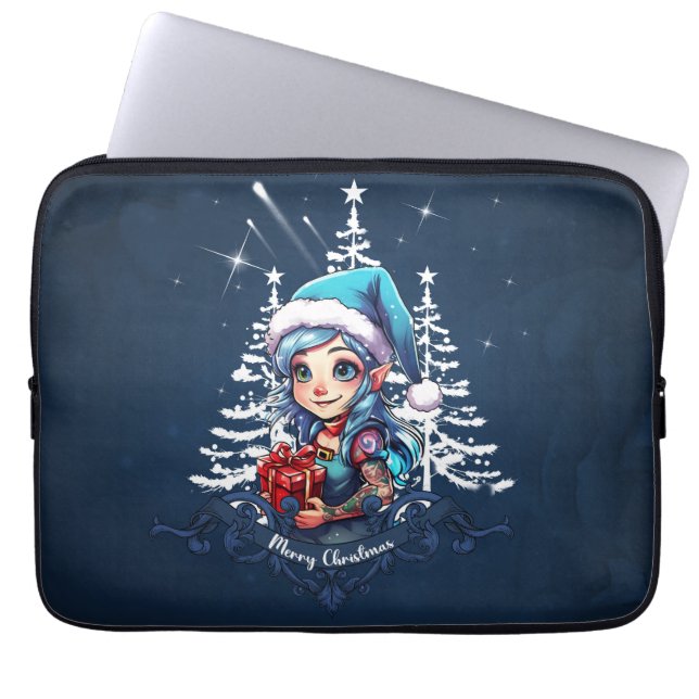 Vrolijke elf laptop sleeve (Voorkant)