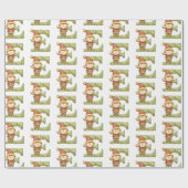 Vrolijke Elf Letter E Kerst Cadeaupapier (Vlak)