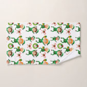Vrolijke Elf met cadeaupatroon Bad Handdoek (Handdoek)