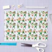 Vrolijke Elf met cadeaupatroon Tissuepapier (Craft)