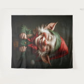 Vrolijke elf met een grote lach wandkleed (Voorkant (horizontaal))