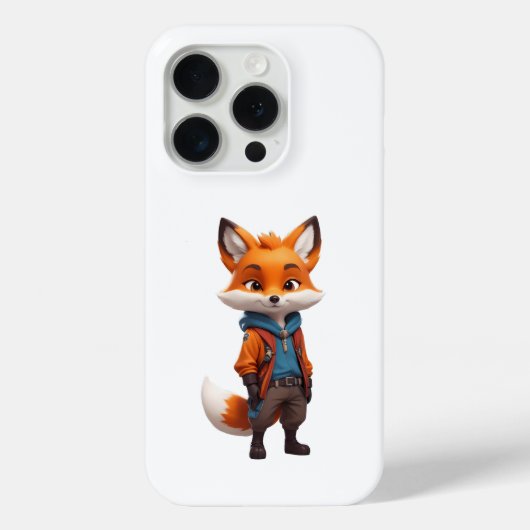 Vrolijke en avontuurlijke Fox illustratie Case-Mate iPhone Case (Achterkant)
