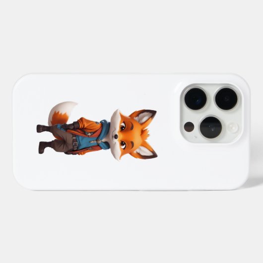 Vrolijke en avontuurlijke Fox illustratie Case-Mate iPhone Case (Achterkant (horizontaal))