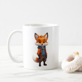 Vrolijke en avontuurlijke Fox illustratie Koffiemok
