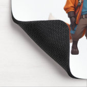 Vrolijke en avontuurlijke Fox illustratie Muismat (Hoek)