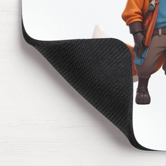 Vrolijke en avontuurlijke Fox illustratie Muismat (Hoek)