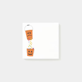 Vrolijke en droevige Halloween Buckets Post-it® Notes