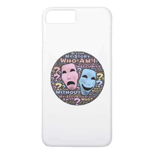 Vrolijke en droevige maskers cartoon Case-Mate iPhone case (Achterkant)