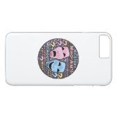 Vrolijke en droevige maskers cartoon Case-Mate iPhone case (Achterkant (Horizontaal))