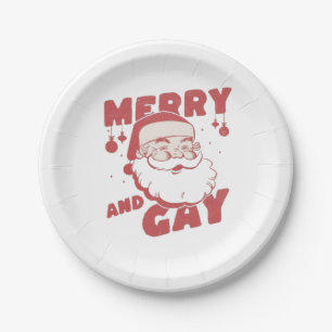 Vrolijke en Gay Grappige Kerstmis LGBTQ Proud Papieren Bordje